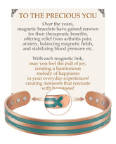 Feraco copper magnetic bracelet close-up showing powerful magnets for daily wear