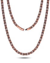 Feraco copper necklace close-up with sparkling cubic zirconia accents