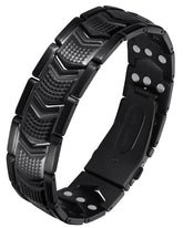 Feraco bracelet close-up showing premium titanium steel finish for daily wear comfort.