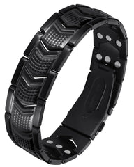 Feraco bracelet close-up showing premium titanium steel finish for daily wear comfort.