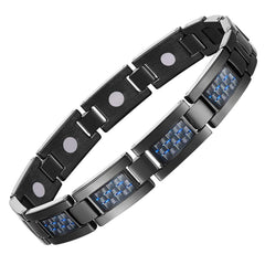 Feraco magnetic bracelet closeup shows sturdy build and strong magnets for daily wear.