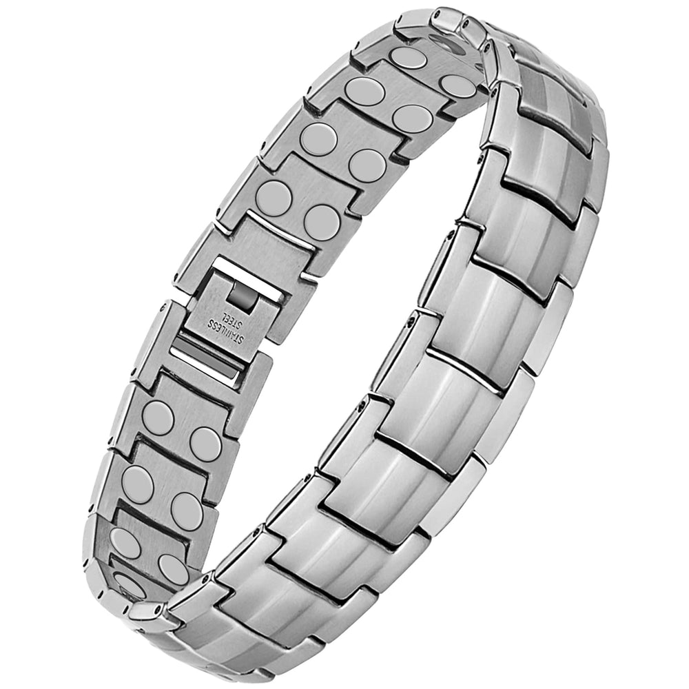 Feraco magnetic bracelet for men with double-row magnets for daily wear comfort.