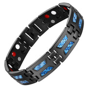 Feraco magnetic bracelet with blue carbon fiber design for daily wear.