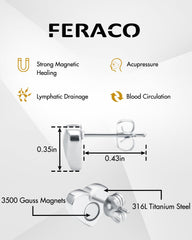 Titanium steel Feraco magnets provide durable, lightweight comfort for extended wear.
