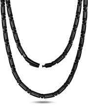Feraco magnetic necklace main view with cross pattern and durable chain for daily wear.