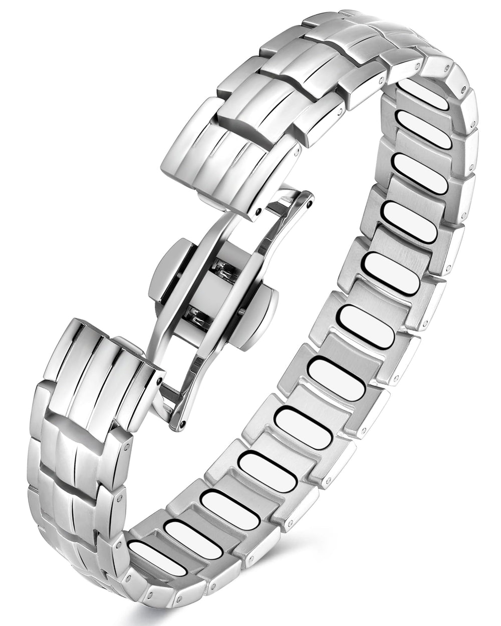 Feraco magnetic therapy bracelet closeup showing magnets for balanced daily wear