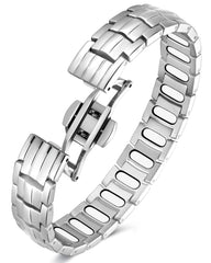 Feraco magnetic therapy bracelet closeup showing magnets for balanced daily wear