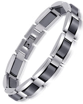 Feraco men's magnetic bracelet hematite close-up showing magnets for everyday wear