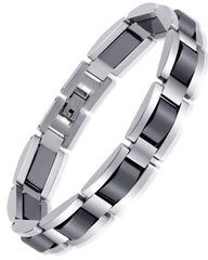 Feraco men's magnetic bracelet hematite close-up showing magnets for everyday wear