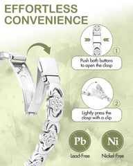 Feraco Pure Copper Bracelet folding clasp for secure, easy wear.