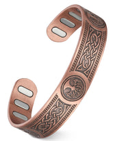 Feraco magnetic copper bracelet shows 5X strength with glossy finish.