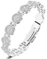 Feraco Pure Copper Bracelet with silver sleek finish for everyday elegance and comfort