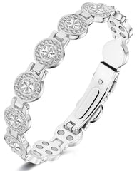 Feraco Pure Copper Bracelet with silver sleek finish for everyday elegance and comfort