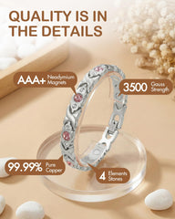 Feraco bracelet with cubic zirconia detail highlights refined sparkle for special occasions.