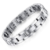 Feraco titanium magnetic bracelet for men, stylish and hypoallergenic.
