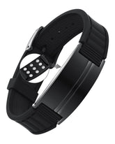 Feraco Ultra Strength Magnetic Bracelet with blue carbon fiber design for everyday style and balance