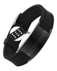Feraco Ultra Strength Magnetic Bracelet with blue carbon fiber design for everyday style and balance