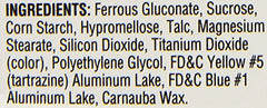 Fergon label nutrition details for informed daily iron supplementation
