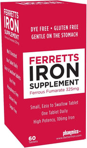 Ferretts iron tablets pack for convenient daily supplementation.