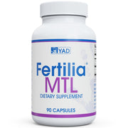 Fertilia MTL bottle front view for a simple daily pre-conception routine; may support male vitality.