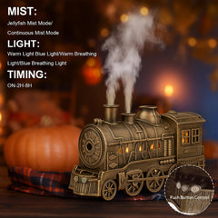 FHNUVB train diffuser mist output demonstrating quiet cool mist for peaceful nighttime use