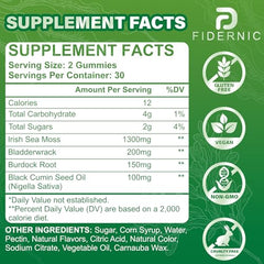 FIDERNIC Sea Moss Gummies chewy texture for easy daily intake.