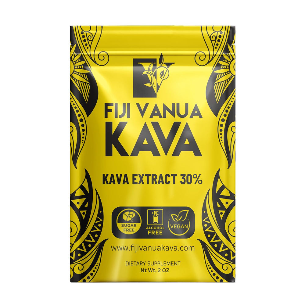 Fiji Vanua Kava bottle with 30% kavalactones for strong relaxation.