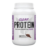 FINAFLEX Clear Protein Double Chocolate powder in scoop highlights a high-protein, low-carb option.