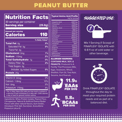 FINAFLEX Isolate Peanut Butter scoop ready to blend into shakes