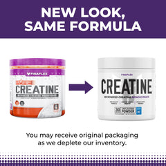 Close-up of FINAFLEX Creatine label showing purity and NSF certification