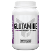 FINAFLEX Pure L-Glutamine bottle on a workout bench for post-workout recovery