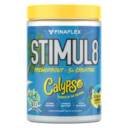 FINAFLEX STIMUL8 Calypso Ocean Blue Lemonade tub ready for pre-workout energy