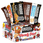Final Boss Anabar Sampler Box six-bar display for convenient high-protein snacking