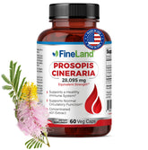 FineLand Prosopis Cineraria 40 to 1 extract bottle shows potent full spectrum profile for arterial support