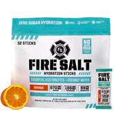 Fire Science Fire Salt hydration stick orange pack for on-the-go electrolyte hydration.