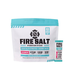 Fire Science Fire Salt Hydration Sticks single-serve packs for convenient on-the-go hydration.