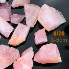 FireBOOMOON rose quartz rough sample shines after soaking, ideal for tumbling practice and polishing