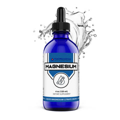 FireWaterStar Magnesium Citrate Liquid Drops bottle highlights easy absorption for daily wellness support.