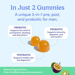 FIRST DAY gut-health gummies close-up supports digestive balance and regularity.