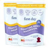 First Day Magnesium for Kids Gummies bottle front in strawberry flavor for bedtime calm