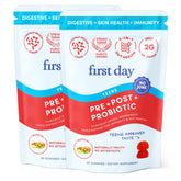 FIRST DAY Teens Gut Sustainer gummies bottle for daily teen digestion support.