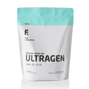 FIRST ENDURANCE Ultragen vanilla powder jar supports post-workout recovery