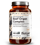 First Light Wagyu Organ Complex bottle cap – premium nutrition on the go.