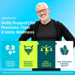 FIRSTORGANIC Prostate Support capsules offer daily balance and comfort.