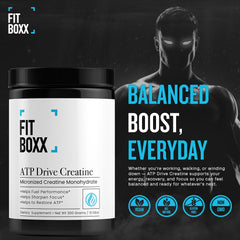 Fit Boxx ATPDrive packaging highlights vegan, non-GMO, and gluten-free credentials