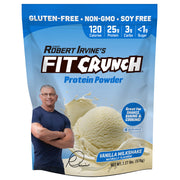 Fit Crunch Tri- Blend whey vanilla milkshake powder for a creamy high-protein shake