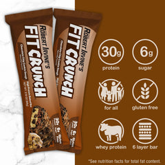Fit Crunch bar chocolate chip cookie dough bite showcases chewy, indulgent flavor without excess sugar.