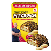 FITCRUNCH chocolate peanut butter bar packaging highlights high-protein convenience.