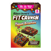 Fit Crunch Dipped Protein Brownies Confetti front view, protein-packed snack for on-the-go