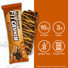 FITCRUNCH gluten-free label on bar for gluten-conscious snacking